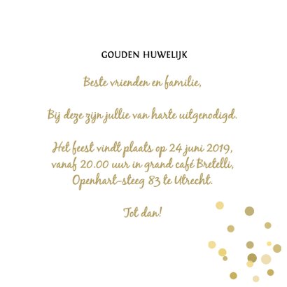 Jubileum confetti goud av 3