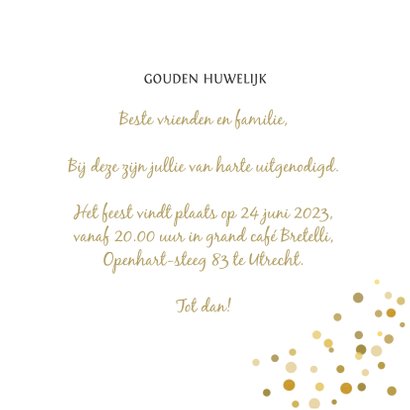 Jubileum confetti goud av 3