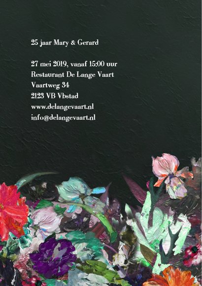 Jubileum Getal - kunst bloemen 2