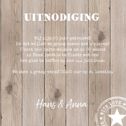Jubileum houtprint foto hartje 3