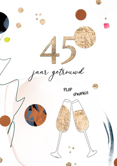 Jubileum huwelijk 45 - confetti 2