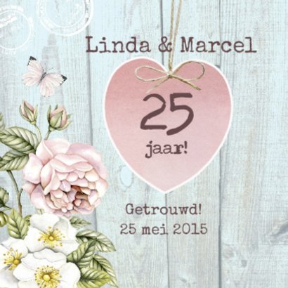 jubileum huwelijk hart bloemen 2