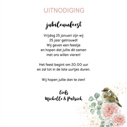 Jubileum huwelijk rozen botanical 3