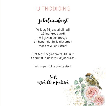 Jubileum huwelijk rozen botanical 3