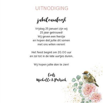 Jubileum huwelijk rozen botanical 3