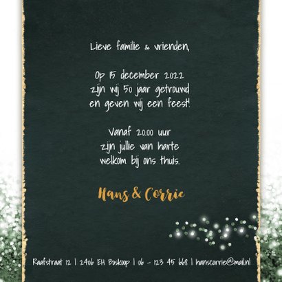 Jubileum huwelijk samen glitter blauw met foto 3