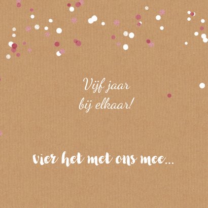 Jubileum kaart 5 jaar hart 2