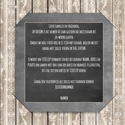 Jubileum krijtbord en hout 25 3