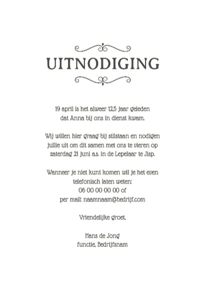 Jubileum medewerker krijtbord 3