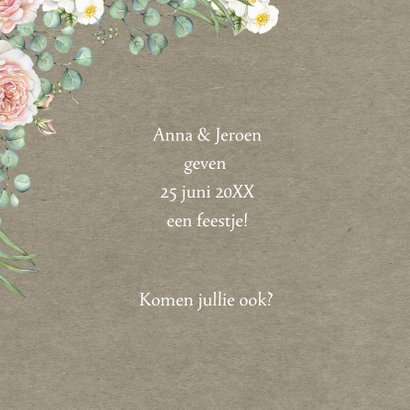 Jubileum rozen met eucalyptus 2