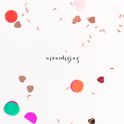 Jubileum samen of getrouwd, illustratie hartjes confetti 2
