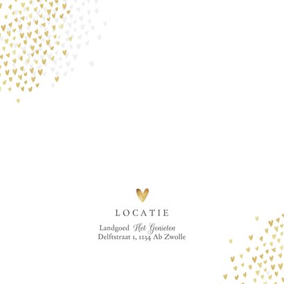 Jubileum uitnodiging 12,5 jaar goud hartjes stijlvol 2