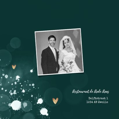 Jubileum uitnodiging 50 jaar spetters gouden hartjes 2