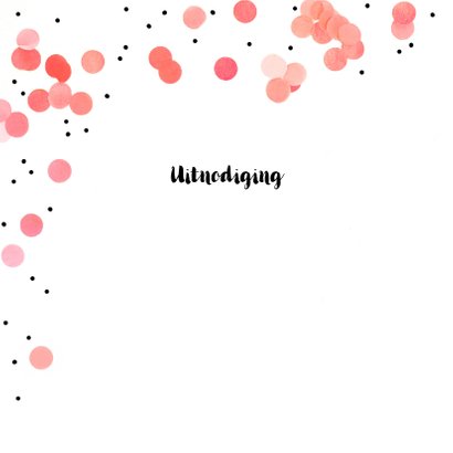 Jubileum uitnodiging confetti feest 2