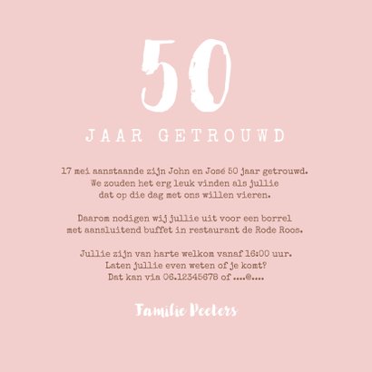 Jubileum uitnodiging hip hout vintage kant met foto's 3