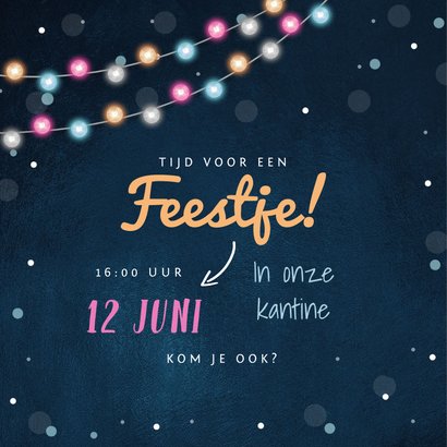 Jubileum uitnodiging medewerker X jaar in dienst feestelijk 2