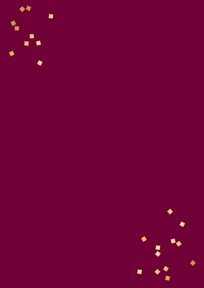 Jubileumfeest 40 jaar getrouwd trouwdag confetti goud Achterkant