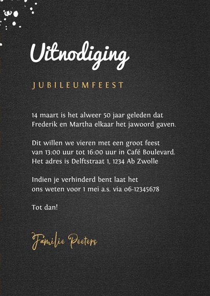 Jubileumfeest 50 jaar retro patroon goud foto's 3