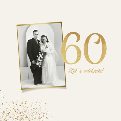 Jubileumfeest 60 jaar getrouwd goud diamant foto hartjes 2