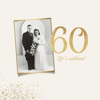 Jubileumfeest 60 jaar getrouwd goud diamant foto hartjes 2
