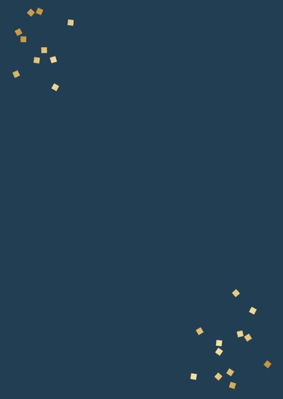Jubileumfeest 60 jaar getrouwd trouwdag confetti goud Achterkant