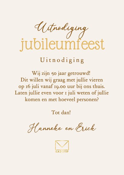Jubileumfeest goud ballonnen uitnodiging 50 jaar foto's 3