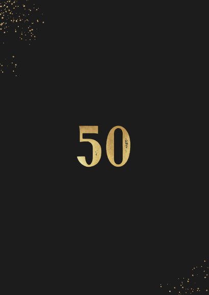 Jubileumfeest uitnodiging 50 jaar getrouwd goud kalender Achterkant