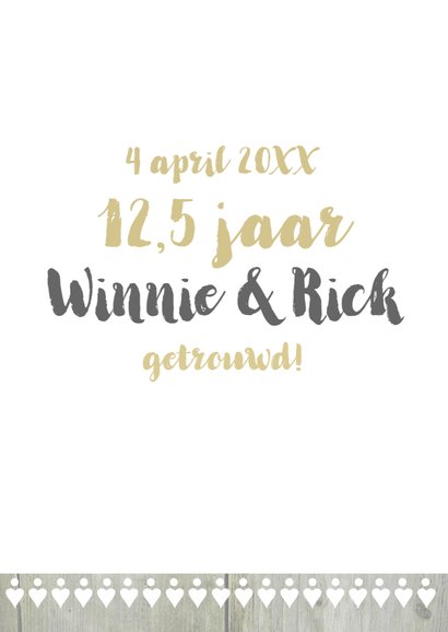Jubileumkaart 12,5 jaar getrouwd 2