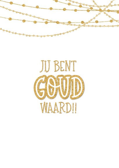 Jubileumkaart 25 jaar in dienst trendy feestelijk goudlook 2