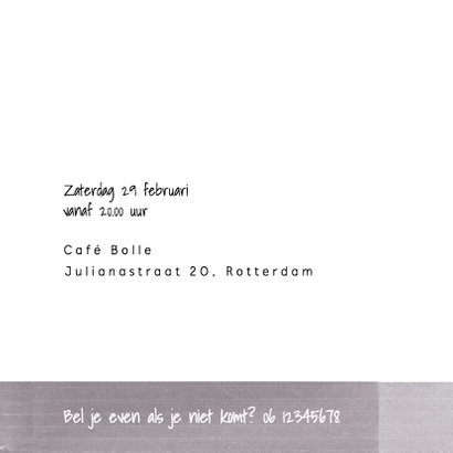 Jubileumkaart 5 jaar getrouwd met foto en leuke typografie 3