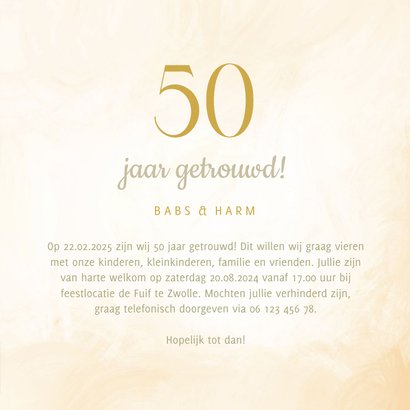 Jubileumkaart 50 jaar aanpasbaar met confetti 3