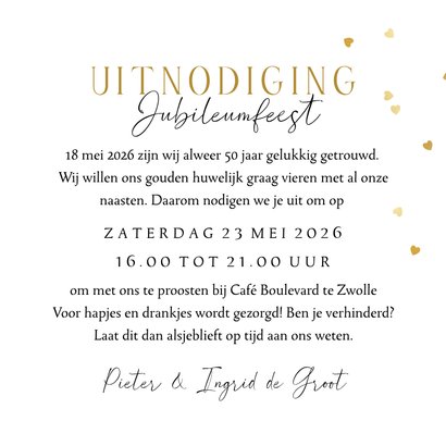 Jubileumkaart 50 jaar getrouwd botanisch ballon 3