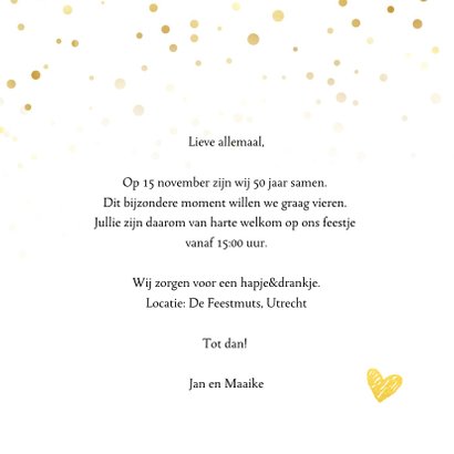 Jubileumkaart - 50 jaar getrouwd fotocollage 3