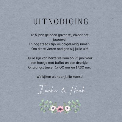 Jubileumkaart anemoon en eucalyptustakken 3