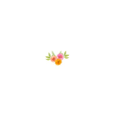 Jubileumkaart aquarel bloemen Achterkant