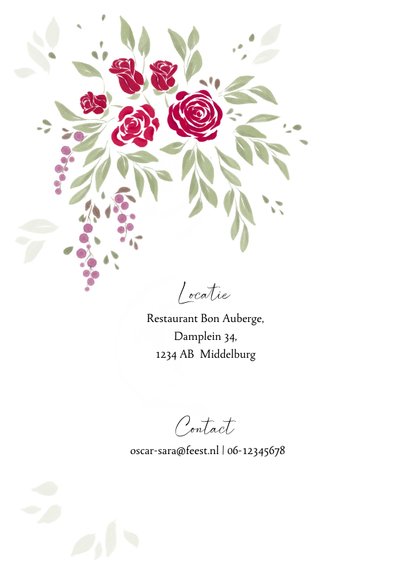 Jubileumkaart botanisch weddingbells 2