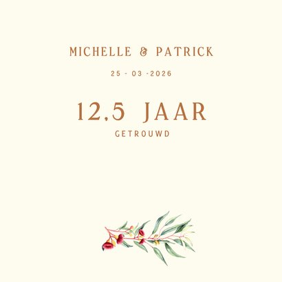 Jubileumkaart eucalyptus in bloei 2