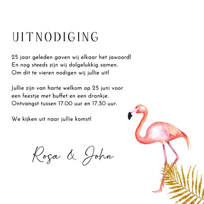 Jubileumkaart flamingostel 3