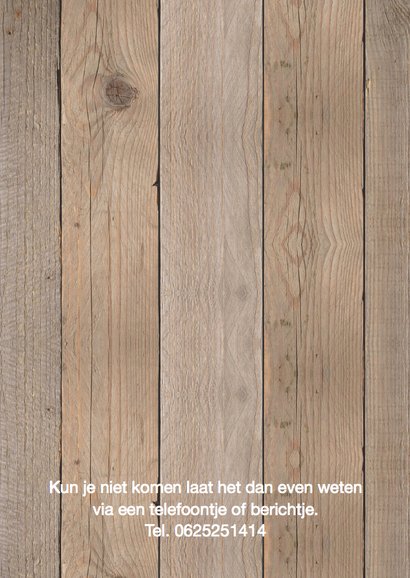 Jubileumkaart fotocollage houtlook 2