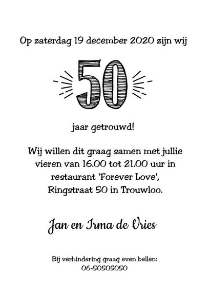 Jubileumkaart getrouwd in 1969 al 50 jaar een geweldig paar 3