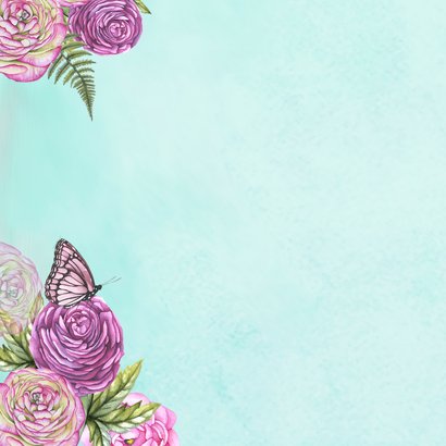 Jubileumkaart hart rozen 2