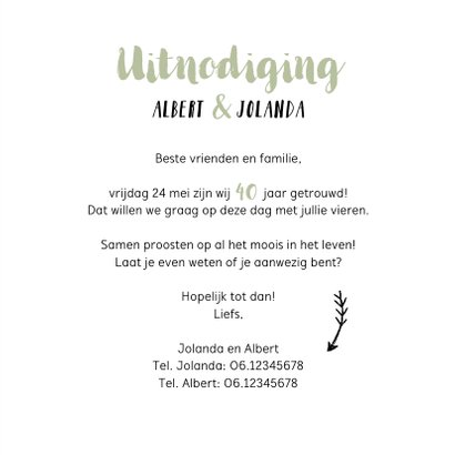 Jubileumkaart hip met spetters en eigen foto 3