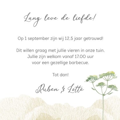 Jubileumkaart huwelijk veldbloemen 3