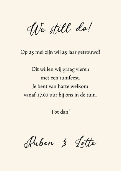 Jubileumkaart huwelijk zalmroze bloemen 3