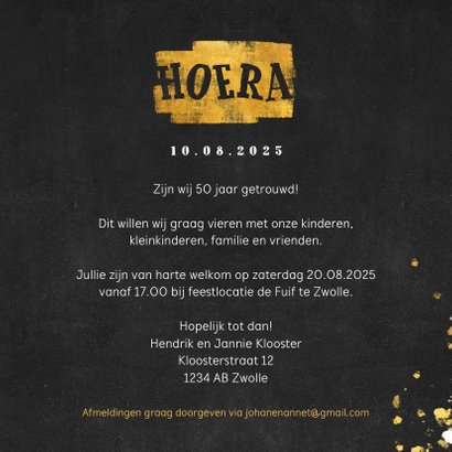 Jubileumkaart met foto en goudlook 1971/2021 3