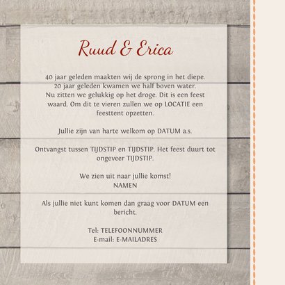 Jubileumkaart ranonkel kleur 3
