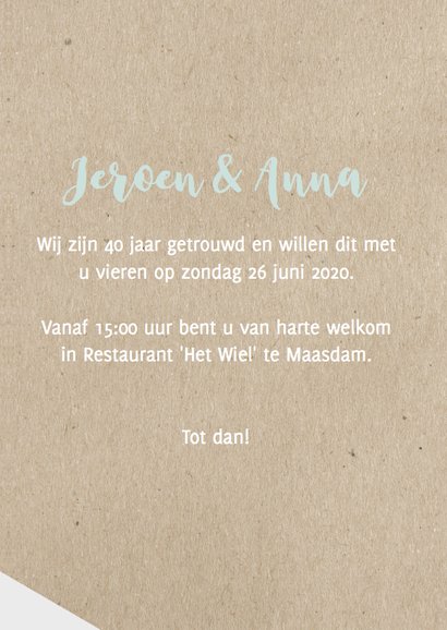 Jubileumkaart schuin av 3