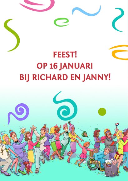 Jubileumkaart uitnodiging feest 25 jaar samen 2