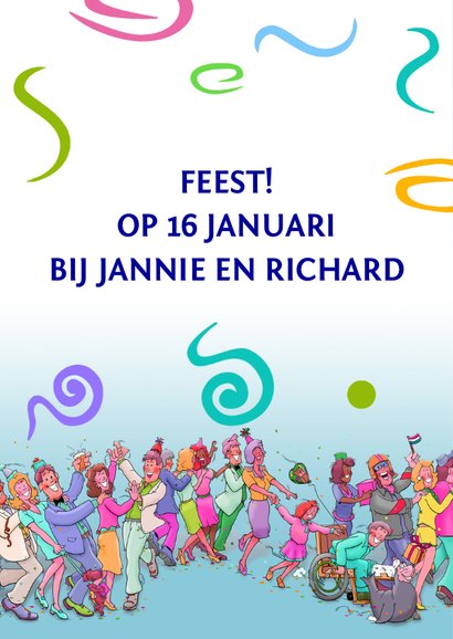 Jubileumkaart uitnodiging feest 60 jaar samen 2