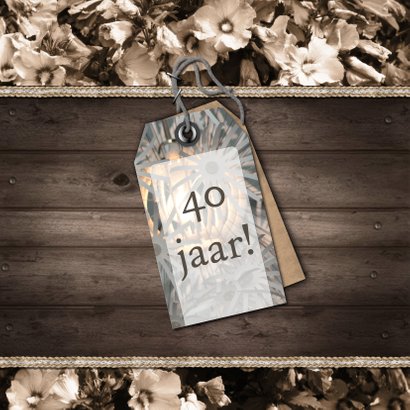 Jubileumkaart vintage foto RB 2